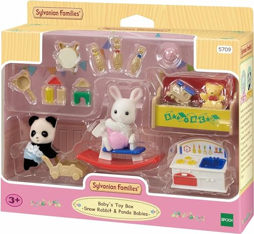 Sylvanian Families 5709 Baby's Toy Box -Snow Rabbit & Panda Babies-