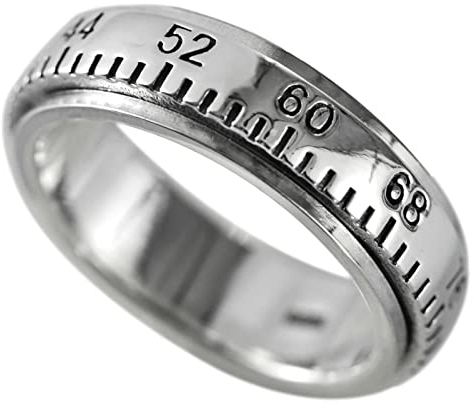 Trauringe Silber 925, Ringe Damen Breit Abgestufter Drehring Silber Größe 66 (21.0) für Frauen