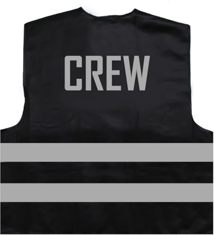 Crew Warnweste BZW. Signalweste mit reflektierendem Aufdruck ID: 739
