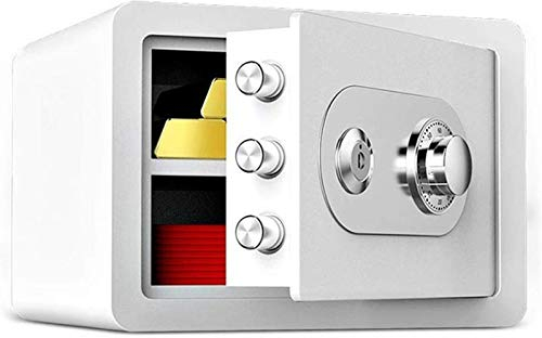 BIANBIANBH Wasserdichter mechanischer Code-Sicherheitssafe, größer, mehr Stauraum, Dicker, solide Stahlplatten-Safes, ideal für Home-Office-Hotels (Farbe: Weiß)