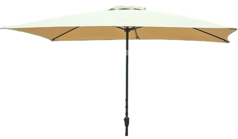Habrur Parasol Balcon Parasol Plage Nervures Robustes De Parasol De Patio De Marché Extérieur pour L'arrière-Cour De Pelouse De Jardin sans Base Parasol de Jardin Exterieur(Beige)
