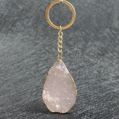 Personalisierter natürlicher Limettenachat, Mutter- und Kindstein, Halbedelstein, Originalstein, Liebes-Wassertropfen, Schlüsselanhänger, Halskette, Anhänger für Männer und Frauen, Rosa Quarz,
