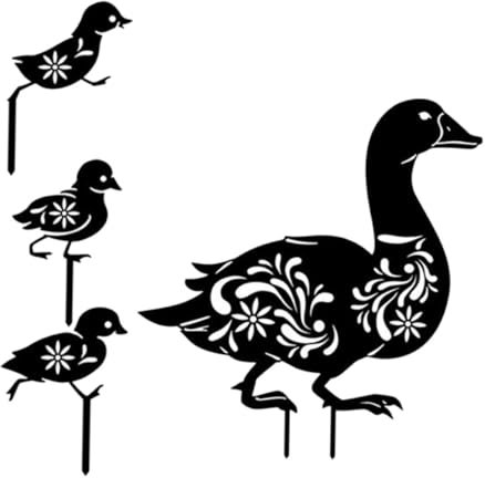 TINEASUR 4er-Pack Garten-familienstecker Tier-rasenschild Dekoratives Bodenornament-Set Für Den Außenbereich