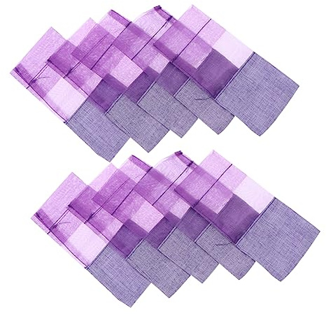 Beavorty 10 Stück Lavendelsäckchen aus Organza Baumwolle Dunkelviolett Kleine Duftbeutel mit Kordelzug für Kleidungsschutz Schmuckaufbewahrung Tischdekoration Nachhaltige Geschenkbeutel