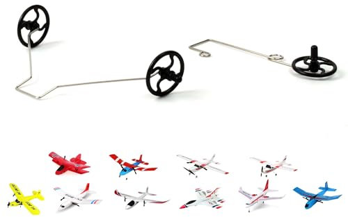 Universelles Fahrwerk für RC Flugzeuge, Landegestell kompatibel mit WL-Toys F949, XK A110 MQ-9, Fei Xiong FX-Reihe f. ferngesteuertes Modlle, Ersatzteil Modellbau, Spielzeug, Zubehör DIY Hobby-Bastler