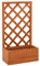 Myheimly Tannenholz Massiv Garten-Spalier mit Blumenkasten Pflanzkasten Rankhilfe Rankkasten Rankgitter Blumenständer Blumenkübel Orange 50x25x90 cm Tannenholz