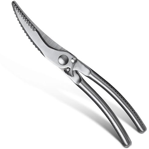 Kitchen Scissors, Kitchen Scissors 4Cr14N Stainless Steel Kitchen Knife Sharp Scissors Chicken Poultry Fish Vegetables