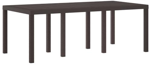 vidaXL Mesa de Jardín Marrón 200 x 100 x 73 cm ratán sintético
