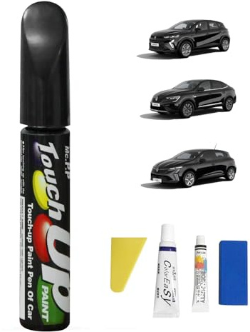 Treesiche Autolack Lackstift für Renault, Kratzer Reparatur für Renault, Auto Kratzer Reparatur Stift für Renault Zubehör, Schwarz （GNE）