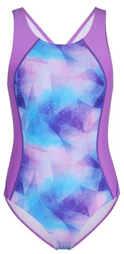 Charmo Girls Swimming Costume Athletic Racerback Swimsuit Age 7-16Y | Removable Pads (size 11-16 Years), One piece, Wider Straps, UPF 50+, Quick Dry, Full lining, Competition, Training