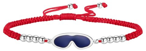 kkjoy Justerbart flätat rep armband simglasögon i rostfritt stål handgjorda lyckosmycken för kvinnor och män simentusiaster, Taglia Unica, Rostfritt stål, Ingen ädelsten
