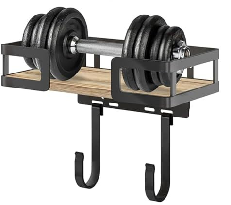 Gettimore Soporte para tabla de planchar montado en la pared con ganchos ajustables para tablas de patas estilo T&Y, organizador de lavandería resistente de metal y madera, colgador de pared que