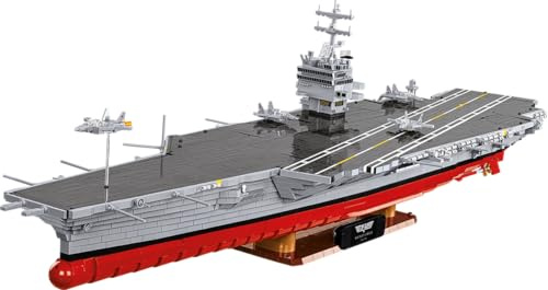 COBI TOP Gun™ Aircraft Carrier, Maßstab 1:300, 6.130 Teile, Flugzeugträger | Bedruckt, anhebbare Decks, bewegliche Flugzeugaufzüge, Mini-Jäger, Ausstellungsmodell, Sockel, EU-Komponenten, ab 14 Jahren