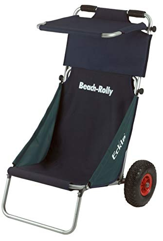 Eckla 79922 BEACH-ROLLY blau/grün mit Sonnendach und pannensichere Bereifung