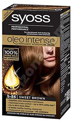 Syoss Oleo Intense Haarfarbe, 100 % reine Öle, 0 % Amoniak, 5–86 Sweet Brown