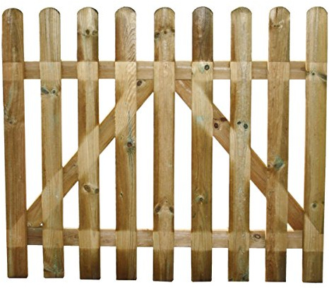 Cancello per recinto steccato in legno impregnato 100x100 cm Europa STI