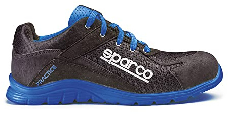 Sparco 0751740NRAZ Scarpa Antinfortunistica da Lavoro, Nero/Blu, 40 EU