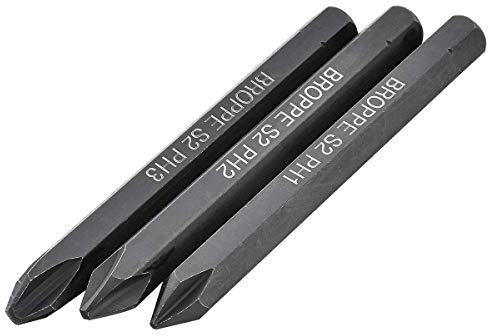 KATUR 3 pièces 80mm ensemble de tournevis cruciformes de précision tête Phillips 8mm embouts de tournevis à tige hexagonale avec magnétique PH1 PH2 PH3