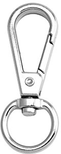 Fenggtonqii Silberner Karabinerhaken, 1,4 cm Innendurchmesser, ovaler Ring, kleine flache Schnalle, Karabinerverschlüsse, Drehgelenk, silber, 0.55