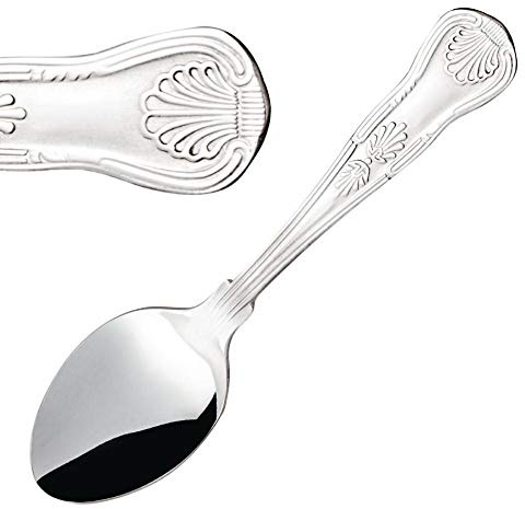 Heavy Duty Kings Pattern Stainless Steel Cutlery Catering Dinner Knives Forks Tea Spoons Table Spoons Soup Spoons (Kings Tea Spoon Pack of 6)