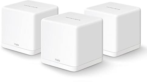MERCUSYS AC1300 Système WiFi Mesh pour Toute la Maison, 2 Ports Gigabit, Couverture jusqu'à 320㎡, Connectez jusqu'à 100 appareils, Halo H30G(3-Pack)