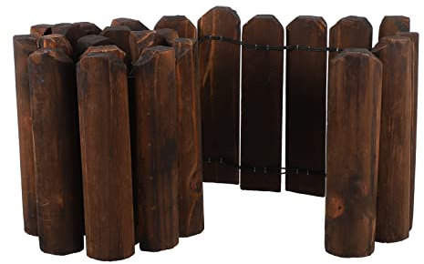 YARNOW Recinzione Giardino Legno Naturale Decorazione Esterni Barriera Per Piante e Aiuole Stile Elegante e Resistente Facile Da Installare e Manutenere