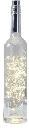 Star Trading Flaschenlicht mit Timer, 40 LEDs, 2m Silberdraht