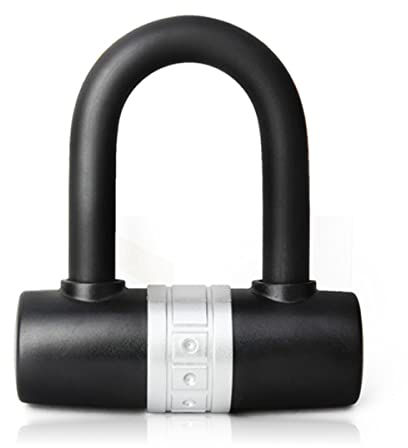 WANLIAN Kleines Bügelschloss, Fahrrad-Scheibenschloss, robustes Diebstahlschutz-Fahrradschloss, 14 mm Bügel mit Schlüsseln, Hochsicherheits-Mini-U-Schloss, legierter Stahl, ideal für Motorräder