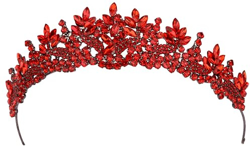 Limelia Damen-Tiara für Henna-Hochzeit, Party, Glitzer-Haarschmuck für Braut, Geburtstag, Festzug, Abschlussball, Halloween, Cos-Play, Weihnachtsfeier