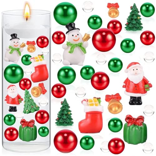 Lot de 6069 perles d'eau pour vase de Noël, décoration de Noël, perles d'eau transparentes, perles flottantes pour vases, articles de décoration, perles d'eau pour décoration de Noël (B)