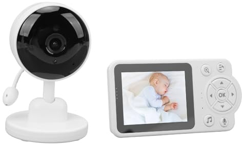 Vikye Video-Babyphone, Babyphone-Kamera ohne WLAN, 2,8-Zoll-LCD-Display, Automatische Nachtsicht, 2-Wege-Sprechfunktion, Temperatursensor, Schlaflieder, Haustierkamera-Babyphone