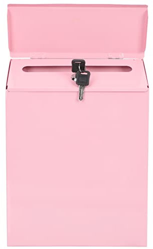 Homoyoyo Buzón De Correo con Cerradura Caja De Correo Titular De Correo De Pared Papeleta Aire Libre Lettre Colección De Dinero Tarro Accesorios para Carta Accesorio Colgante De