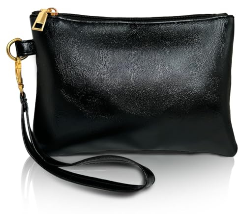 K.E.J. Women Wallet Wristlet Clutch Purses for Women Small Purses Black Clutch Bag Ladies Wallet Zipper Purse Female Christmas Gifts