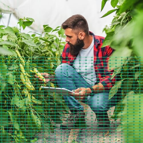 UISEBRT Absperrzaun aus Kunststoff Schutznetz Bauzaun Warnnetz Auffangnetz Begrenzungszaun Wildzaun Flexibel Gartennetz Grün, 1 x 50 m