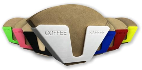 R-Satz Shop Kaffeefilterhalter Ständer für Kaffeefilter Aufbewahrung Wandhalter Papierfilter (Weiß)
