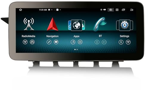 Erisin 12.3 Android 14 8-Core 8GB+128GB Radio de Coche Estéreo Navegación de Automóvil para Mercedes-Benz Clase GLK X204 (2009-2012) Sistema NTG 4.0 IPS CarPlay Android Auto Bluetooth WiFi OEM CANBUS
