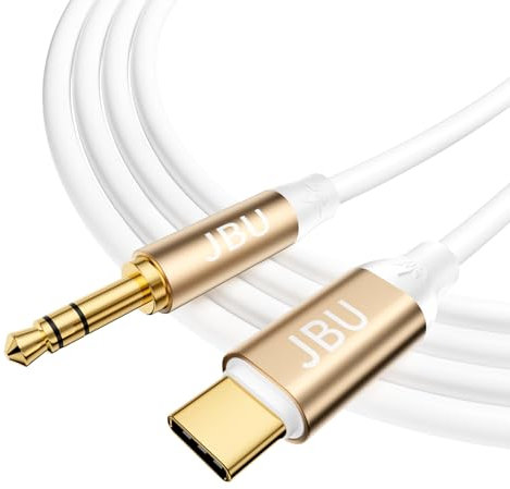 USB C auf 3,5mm Aux Kabel 2M - Superweiches Hautfreundliches Silikonmaterial Typ C Klinke für iPhone 15/iPad/Galaxy/Huawei/Pixel