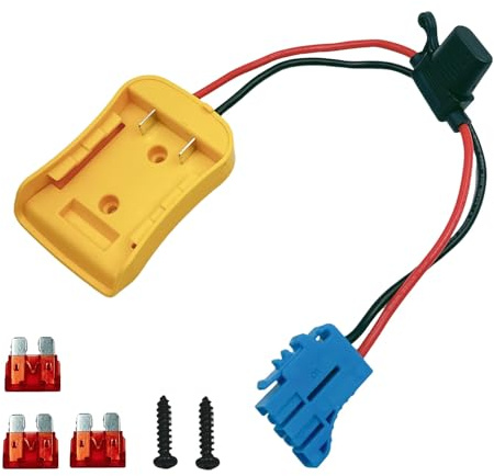 Power Wheel Battery Adapter for Dewalt 20V Battery Adapter with Fuse Holder and Wire Harness Connector Compatible with Peg-Perego Kids Ride-on Toy