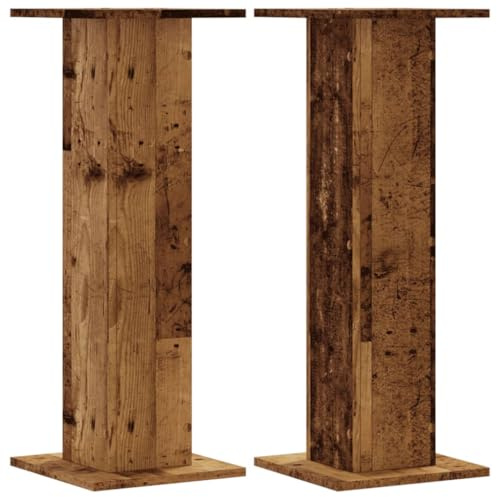 vidaXL Pflanzenständer 2 Stk. Altholz-Optik 30x30x80 cm Holzwerkstoff
