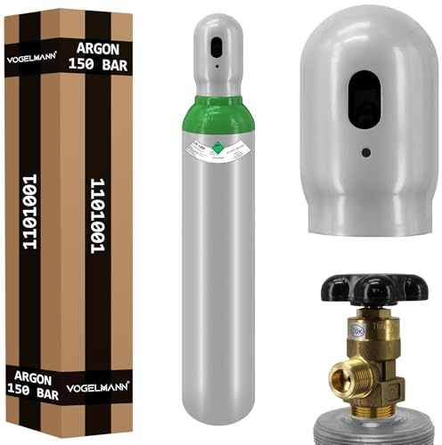 8L Argon Gasflasche 4.8 Reinheit, 150 bar Perfekt für MIG/TIG Schweißen, Aluminium geeignet