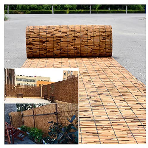 Rotolo di recinzione in bambù per la privacy del balcone, decorazione da giardino per esterni, altezza 1,2 m, rivestimento per pareti di canne oscuranti, ideale per appartamenti, patio, gallerie e