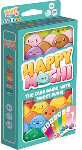 Asmodee Happy Mochi Card Game (Eco-Blister) | Fast-Paced Strategy Game for Kids & Families with Colorful Effects & Cute Mochi Characters, Ages 8+, 2-6 Players, 20 Mins