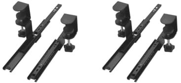 Tastaturablage unter dem Schreibtisch, Klemmschienen-Set für Tastaturablage, mit C-Klemm-Montagesystem, für Zuhause, Büro (2 Sets)