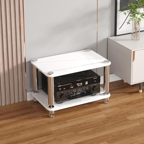 Medienständer, Gaming-Regal, CD-Vitrine, multifunktionaler und moderner AV-Schrank, DVD-Regal, Eck-TV-Ständer, Projektorregal, einfach zu montieren, für Wohnen, Gaming, Aufnahmeraum, Heimkin