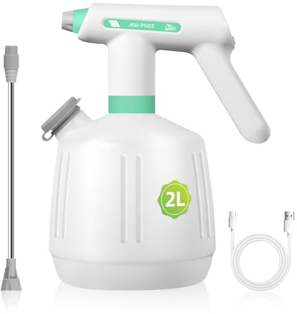 Spruzzatore elettrico ricaricabile 2L, Uten Nebulizzatore a batteria per piante con ugello regolabile & lancia lunga –, auto & pulizia domestica