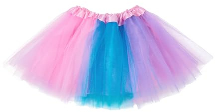 Tutu for Girls,4 Layers Tulle Puffy Skirt, Ballet Skirt Princess Dress Up for Toddler Kids Pink Purple and Blue