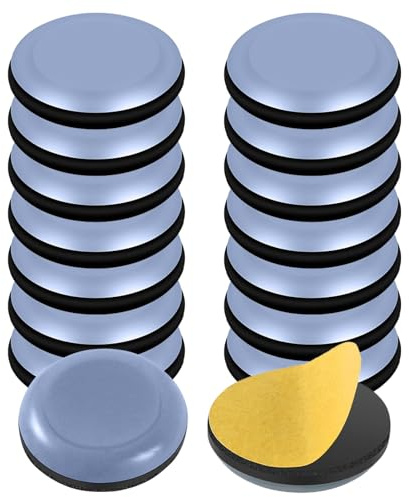 16 Pieces Furniture Glides, Self-adhesive Furniture Moving Pads, 25 mm Stick Furniture Glides for Easy Moving on Carpet Hardwood Tile, Moving Heavy Furniture Quickly and Easily - Round