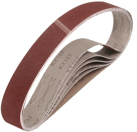 QUARKZMAN 50mm x 915mm Nastri Abrasivi, 6Pz 100 Grana Carta Vetrata per Levigatrice Ossido di Allumina Per Lavorazione Legno, Lucidatura Metalli, Affilatura Coltelli