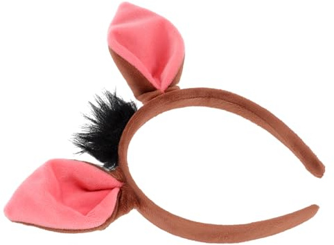 TOYZFRIENDY Niedlicher Schweineohren Haarreif aus Leichtem Gewebe Dekoratives Tierohren Stirnband für Kinder Haaraccessoire für Cosplay Party und Kostümfeiern