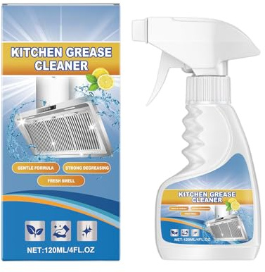 Élimination des taches de graisse de cuisine, cuisinière, nettoyant universel – 120 ml Spray dégraissant efficace pour micro-ondes, hotte aspirante, armoires grasses